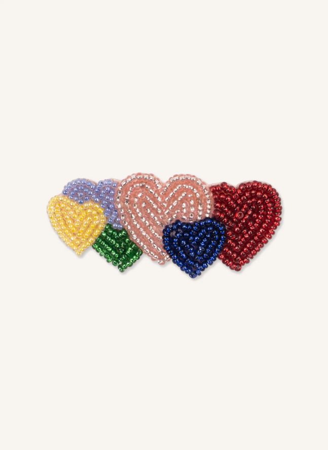 Barrette Cœurs | Rouge