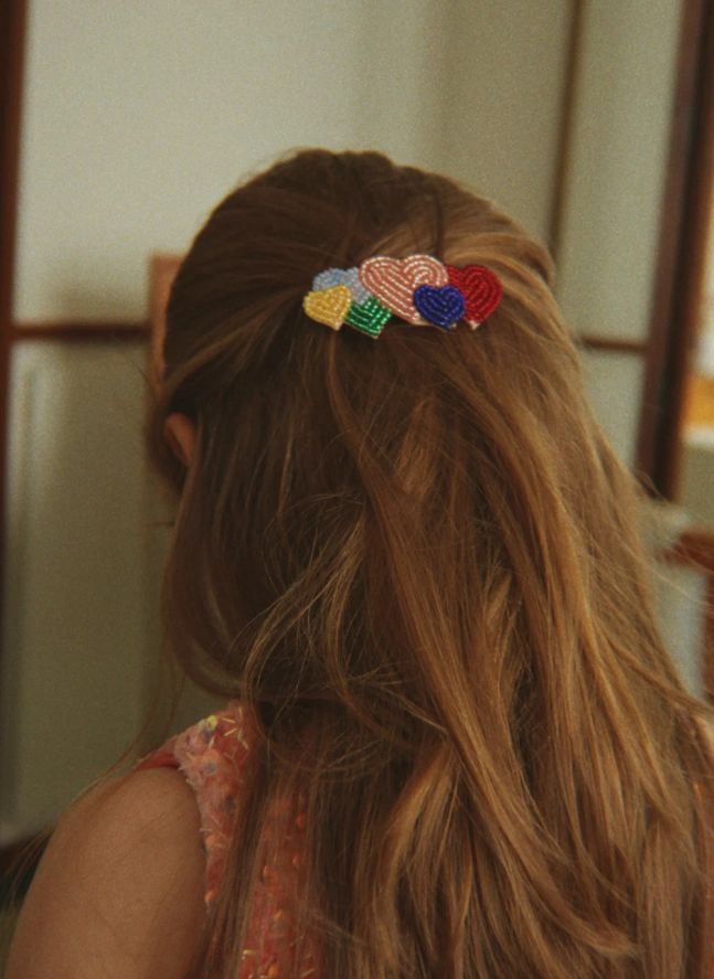 Barrette Cœurs | Rouge