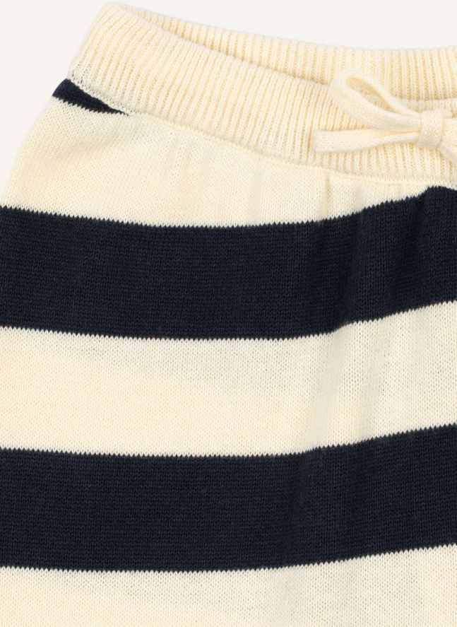 Pantalon Maille Manis Rayé | Bleu marine