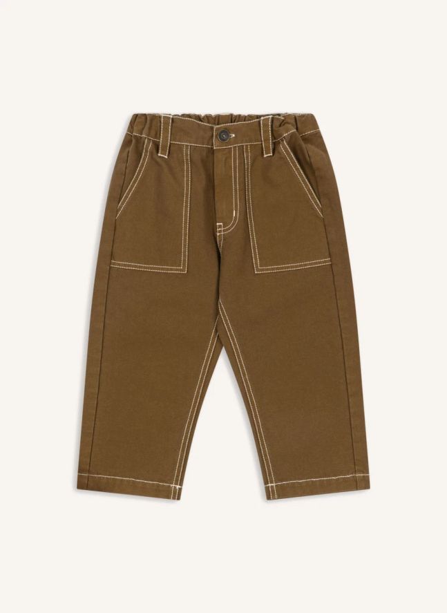 Pantalon Rida Coton Bio | Brun