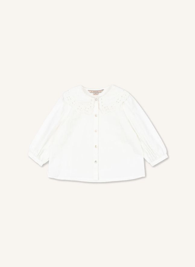 Blouse Brodée Rilo Coton Bio | Blanc