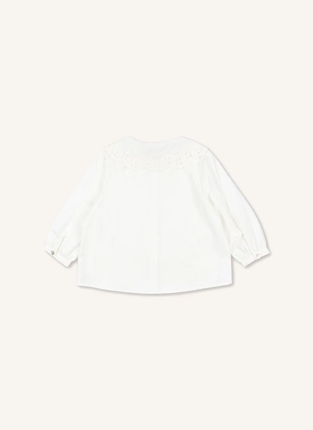 Blouse Brodée Rilo Coton Bio | Blanc