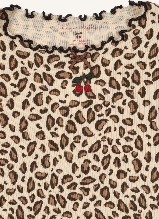 Ensemble T-shirt et Legging Rivi Léopard Coton Bio | Beige