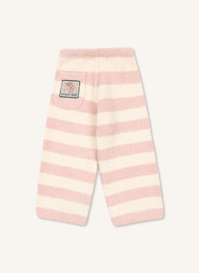 Pantalon Duveteux Softy Rayé | Rose