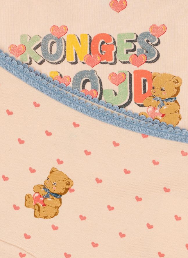 Ensemble Culotte et Débardeur Ourson Coton Bio | Rose pâle