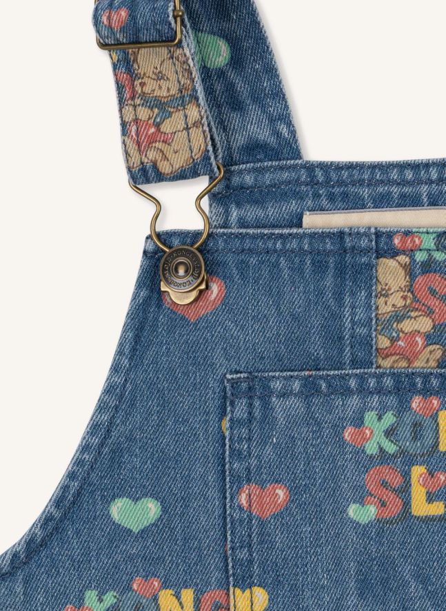 Robe Magot Oursons Denim Coton Bio | Bleu