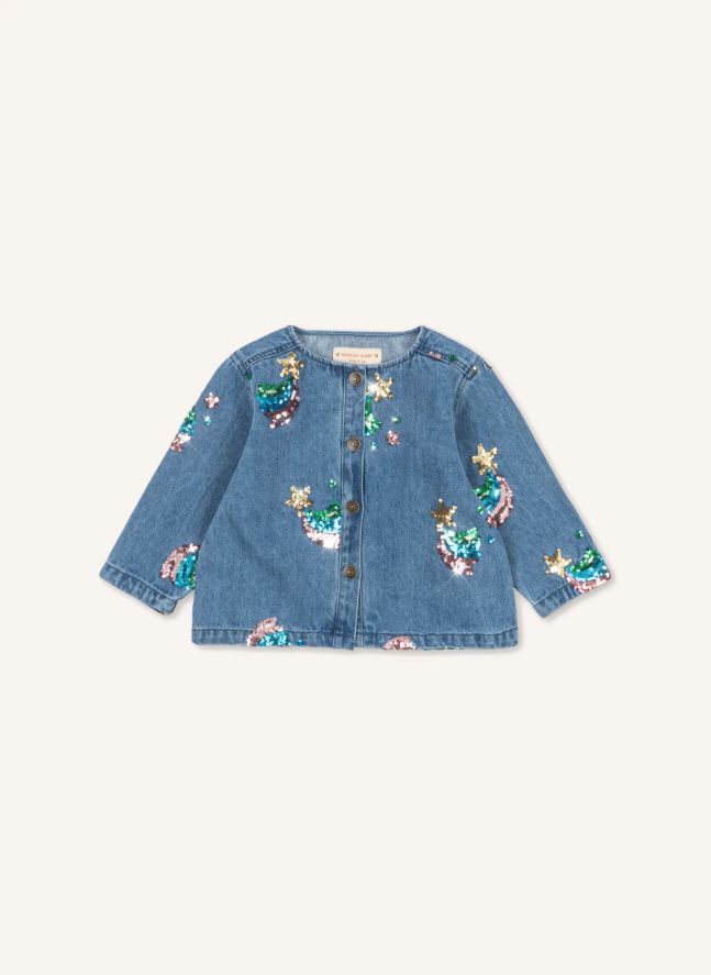 Veste Sequins Magot Denim Coton Bio | Bleu