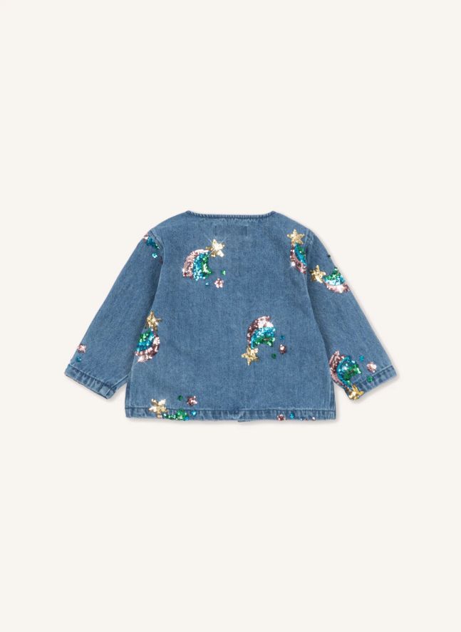 Veste Sequins Magot Denim Coton Bio | Bleu