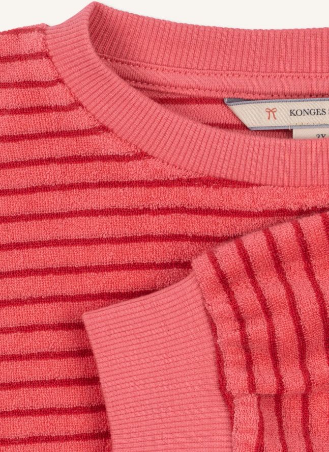 Sweat Itty Rayé Coton Bio | Rose