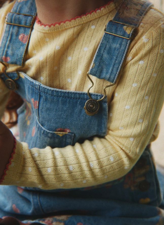 Robe Magot Oursons Denim Coton Bio | Bleu