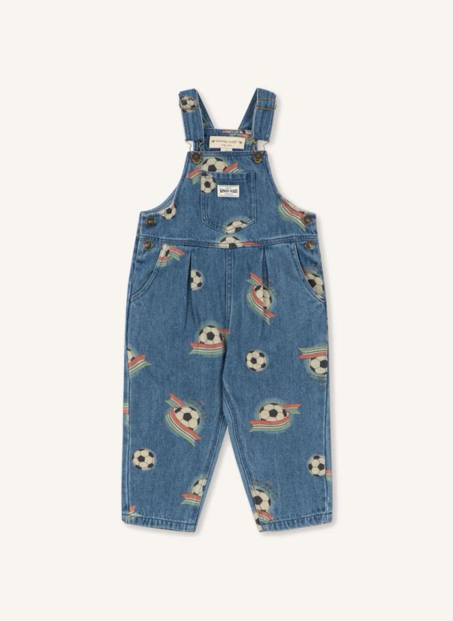 Salopette Magot Football Denim Coton Bio | Bleu