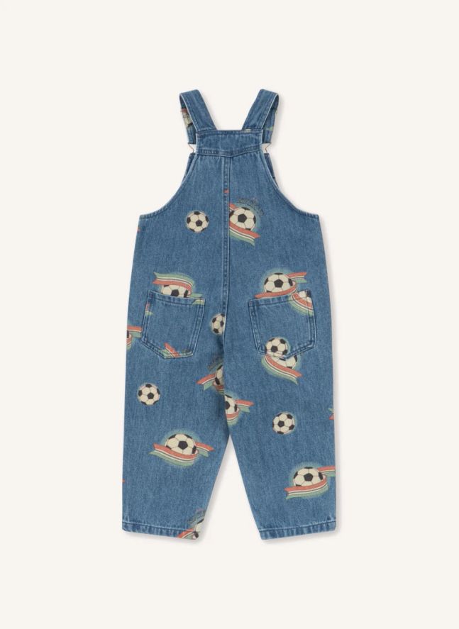 Salopette Magot Football Denim Coton Bio | Bleu