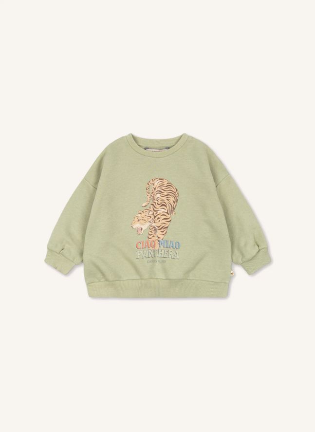 Sweat Lou Tigres Coton Bio | Sauge