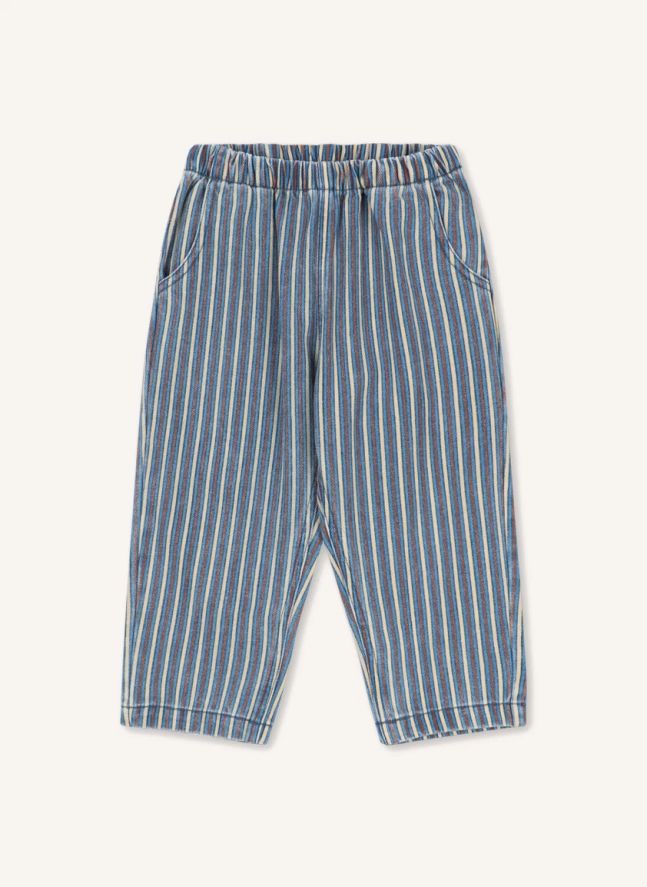 Jean Magot Rayé Coton Bio | Bleu