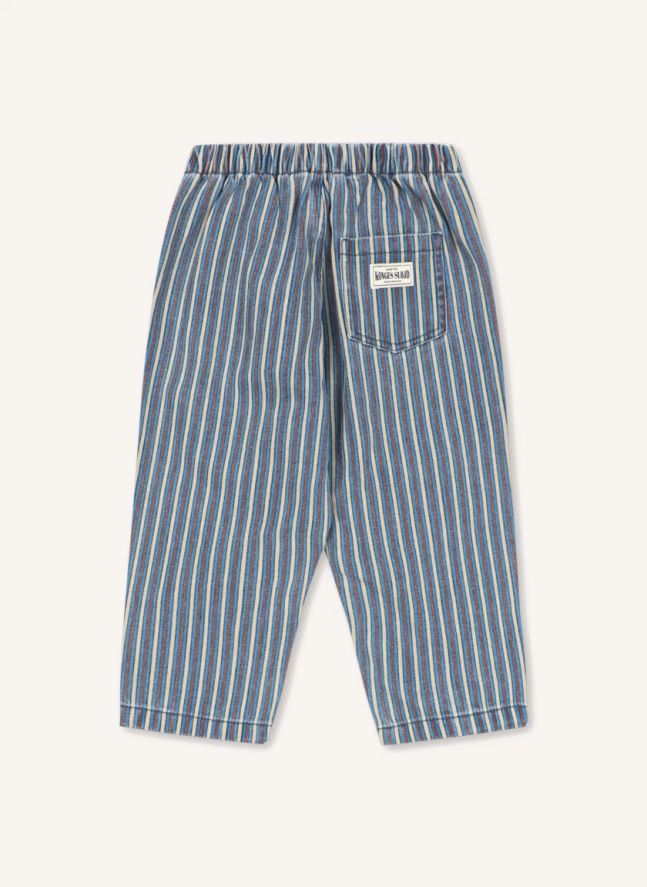 Jean Magot Rayé Coton Bio | Bleu