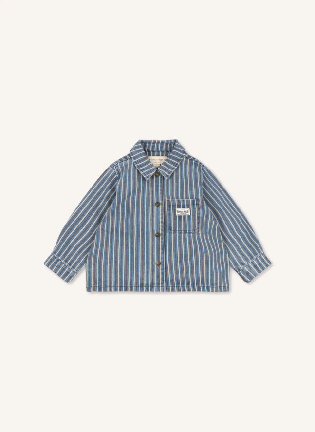 Chemise Magot Rayée Denim Coton Bio | Bleu
