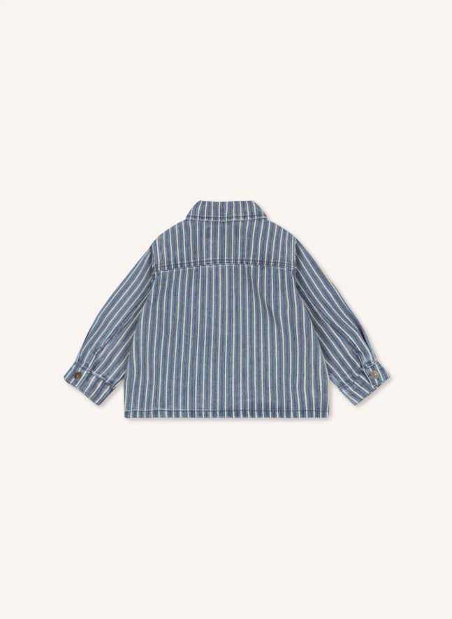Chemise Magot Rayée Denim Coton Bio | Bleu