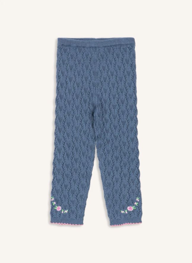 Pantalon Maille Rosier | Bleu