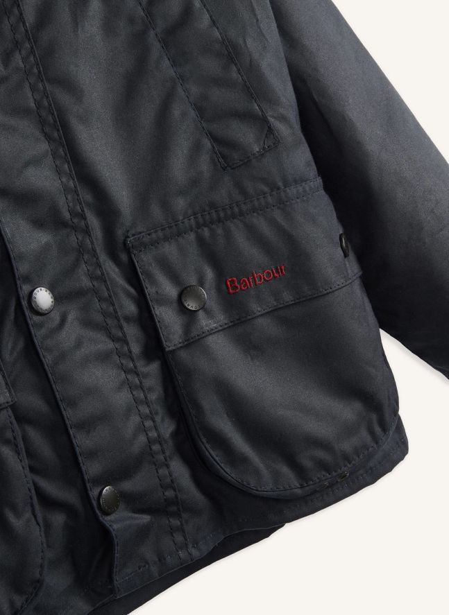Chaqueta Bedale Wax de fibras recicladas | Azul Marino
