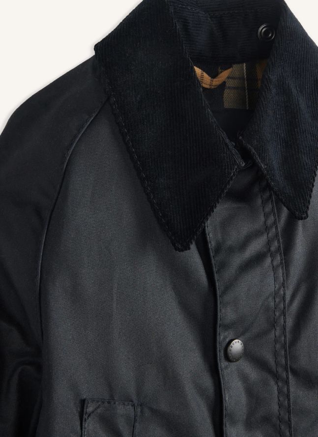 Chaqueta Bedale Wax de fibras recicladas | Azul Marino