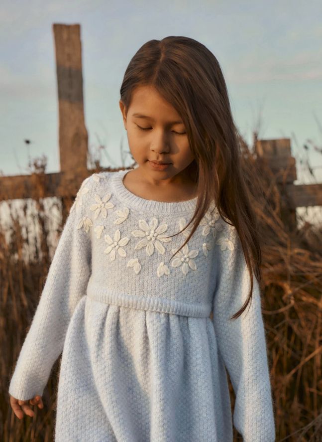 Robe Lyndia Alpaga | Bleu pâle
