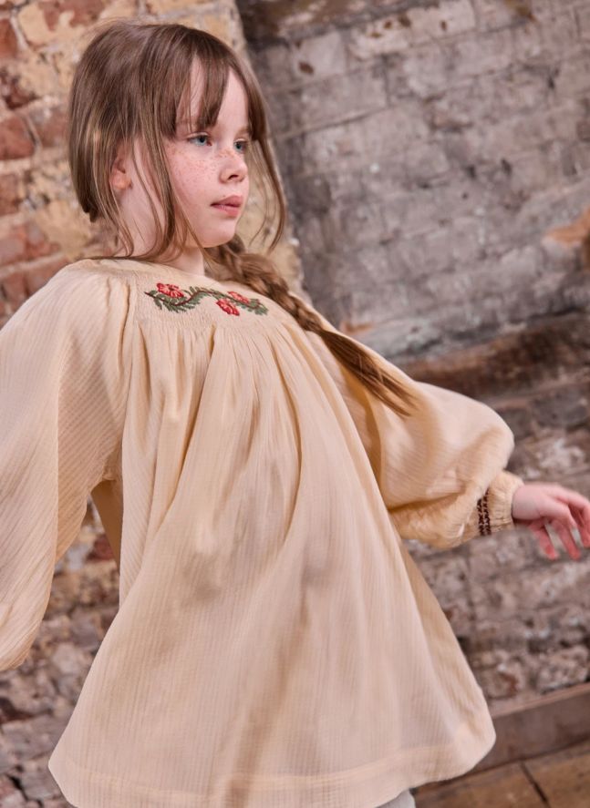 Robe Brodée Parfaite | Ecru