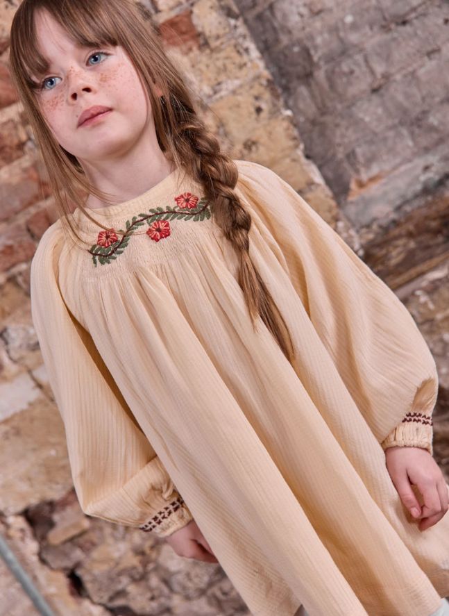 Robe Brodée Parfaite | Ecru