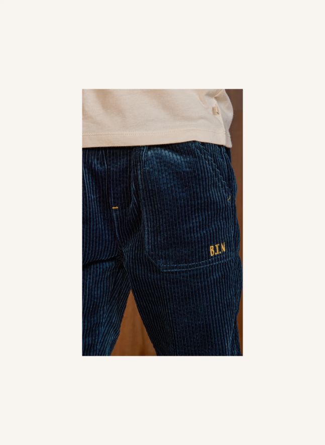 Pantalon Datcha Velours Côtelé | Bleu foncé