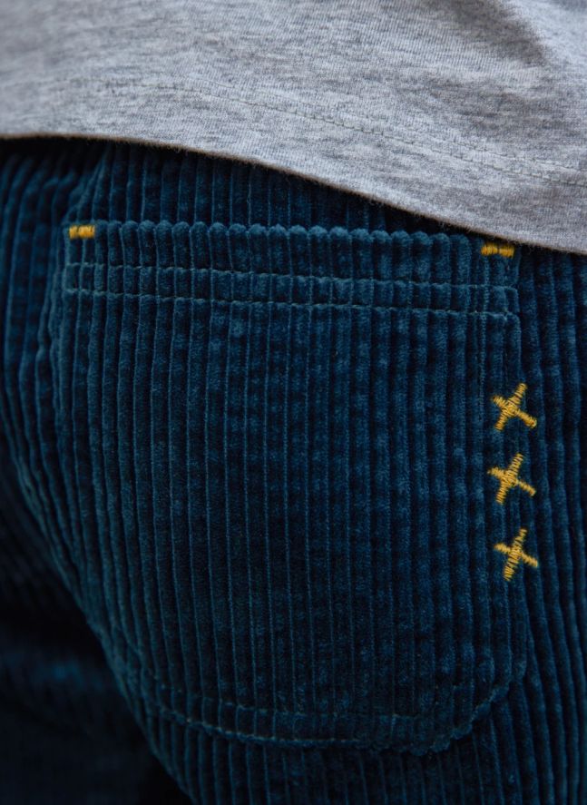 Pantalon Datcha Velours Côtelé | Bleu foncé