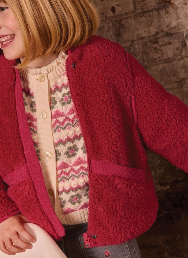 Veste Sherpa Peppa | Framboise