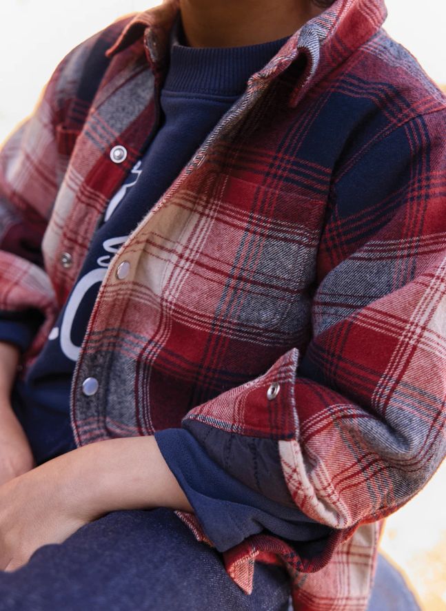Peace Carreaux overshirt | Red