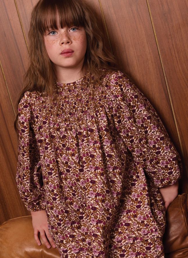 Vestido Perle Fleurie Smocked | Caramelo