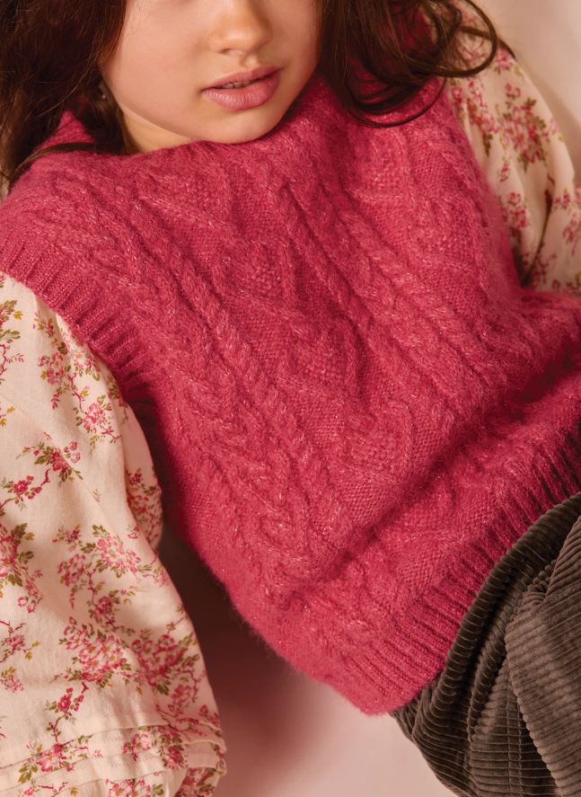 Pull Sans Manches Lucia | Framboise