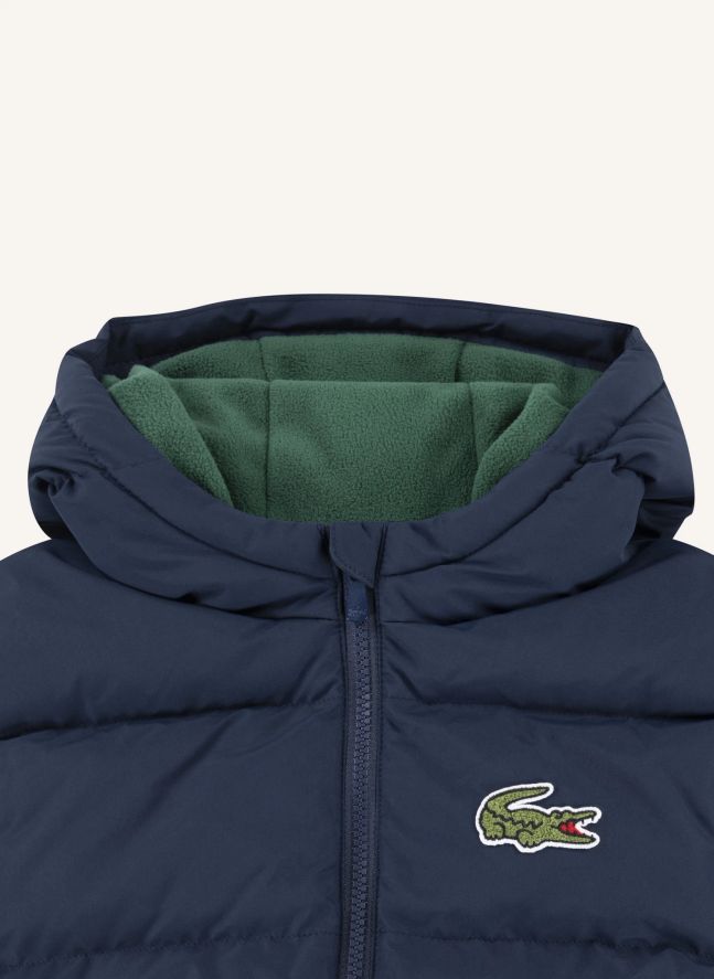 Chaqueta acolchada con logotipo de fibras recicladas | Azul Marino