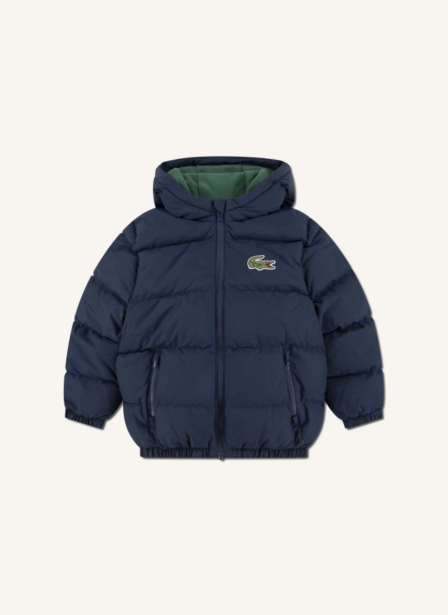 Chaqueta acolchada con logotipo de fibras recicladas | Azul Marino