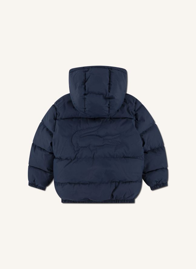 Chaqueta acolchada con logotipo de fibras recicladas | Azul Marino
