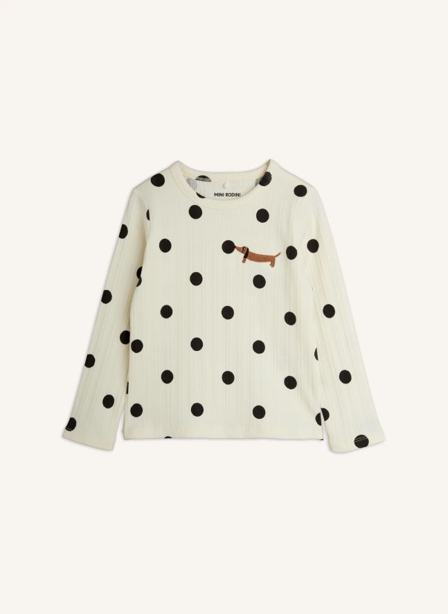 T-shirt Pois Coton Bio | Ecru