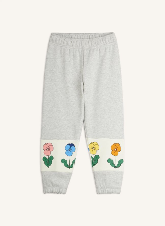 Jogger Fleurs Coton Bio | Gris chiné