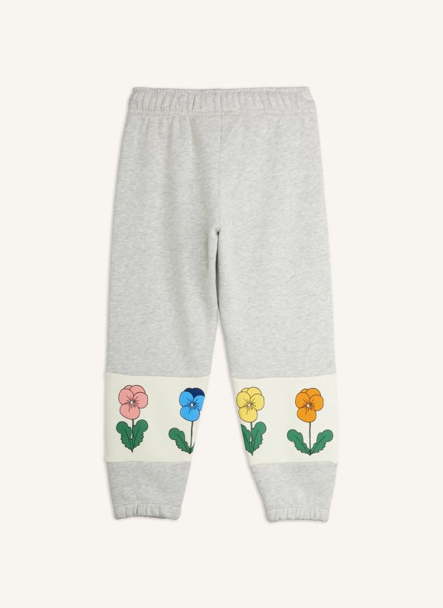 Jogger Fleurs Coton Bio | Gris chiné