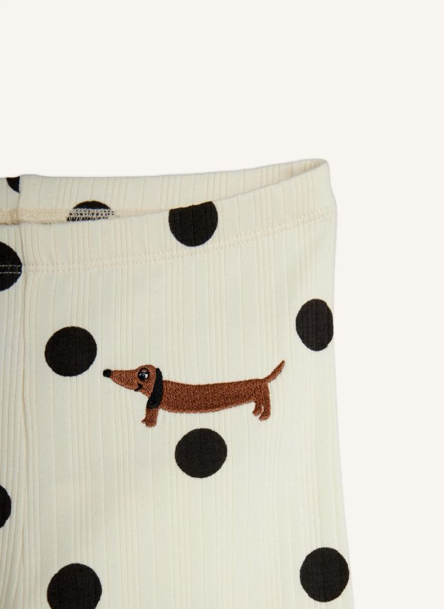 Pantalon Flare Pois Coton Bio | Ecru