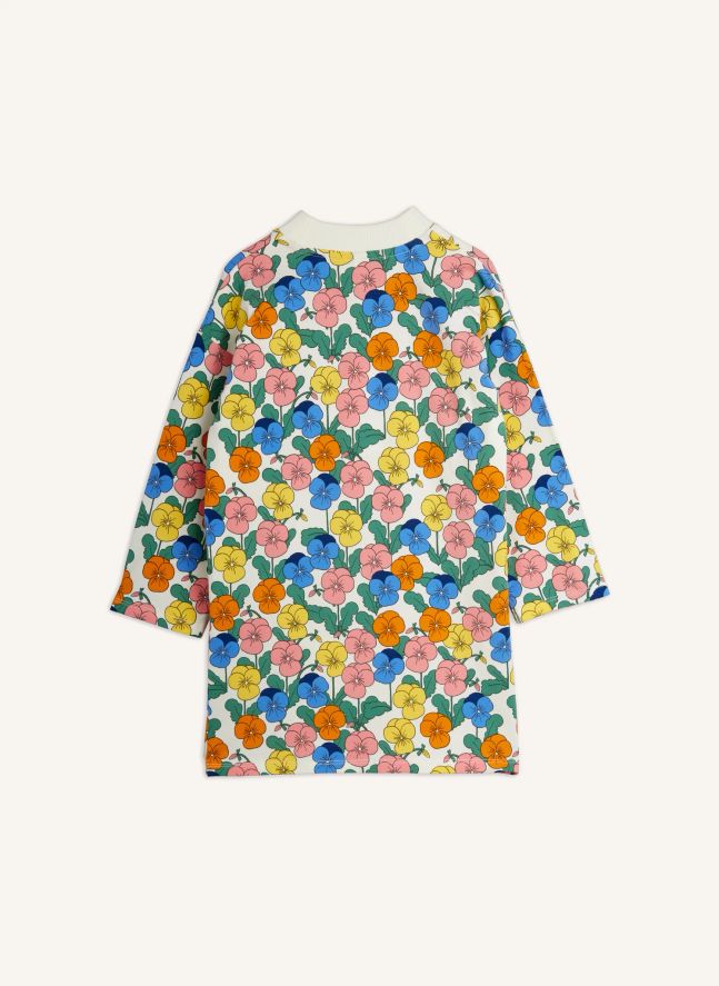 Robe Fleurie Coton Bio | Ecru