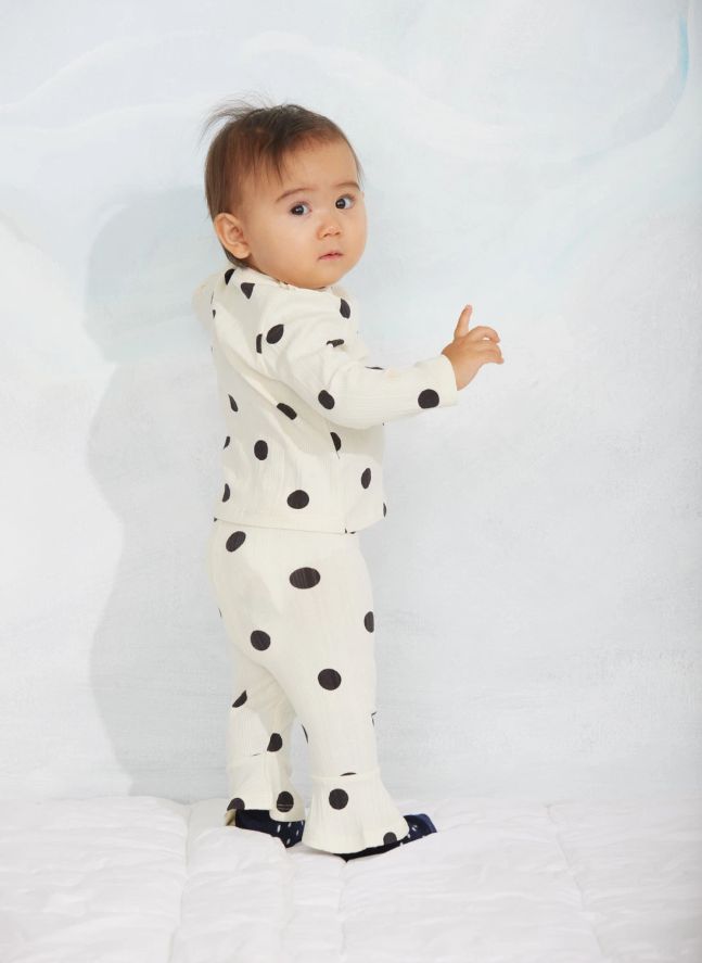 T-shirt Pois Coton Bio | Ecru