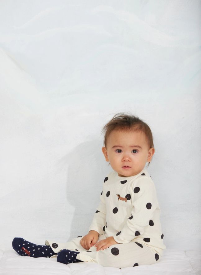 T-shirt Pois Coton Bio | Ecru