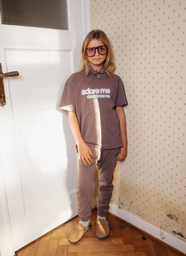 Jogger Logo Coton Bio | Taupe