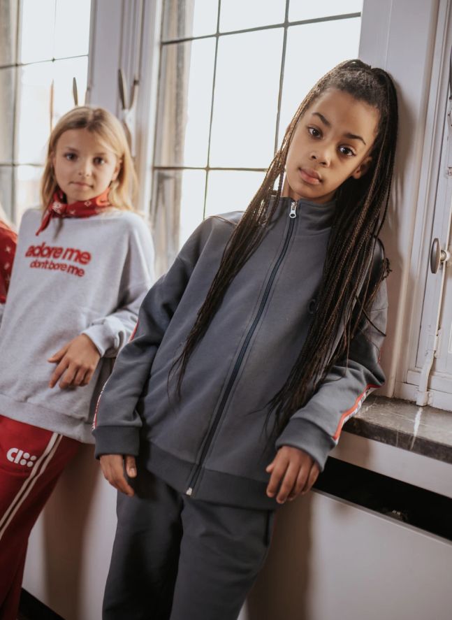 Veste Zippée Logo | Gris anthracite
