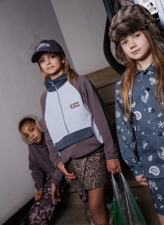 Sweat Zippé Logo Coton Bio | Marron