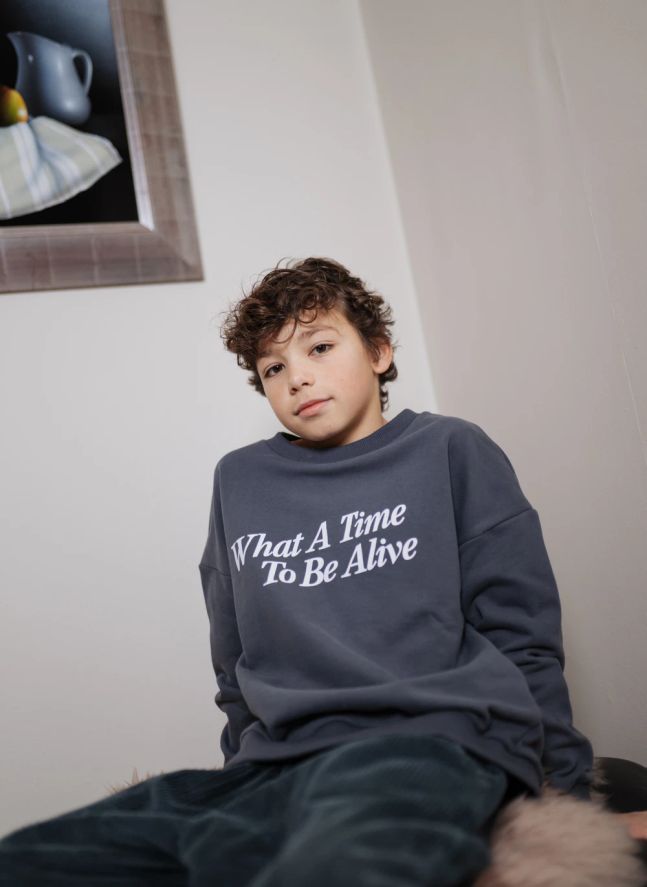 Sweat What A Time Coton Bio | Gris