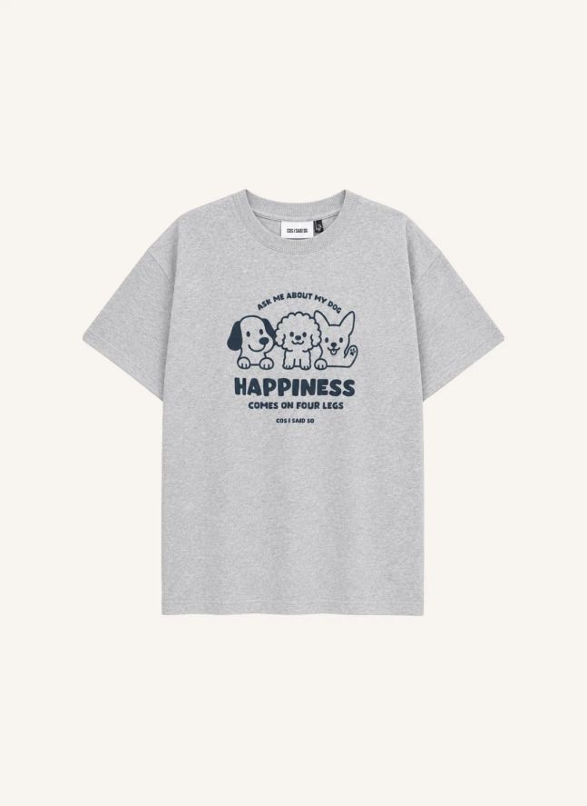 T-shirt Hapiness | Gris clair