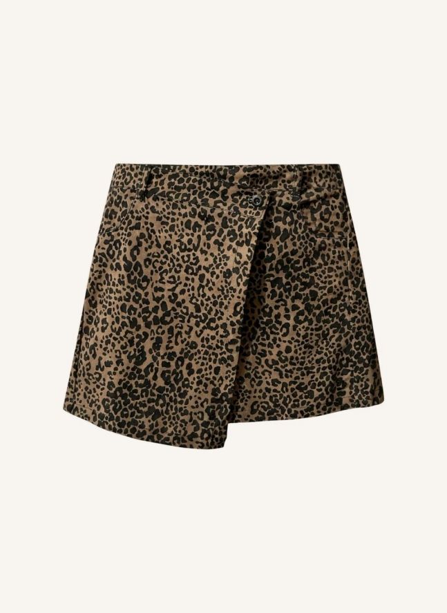 Jupe Logo Leopard | Marron