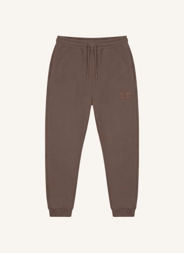 Jogger Logo Coton Bio | Taupe